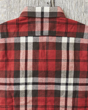 Sugar Cane & Co Twill Plaid Flannel Work Shirt Red SC29364