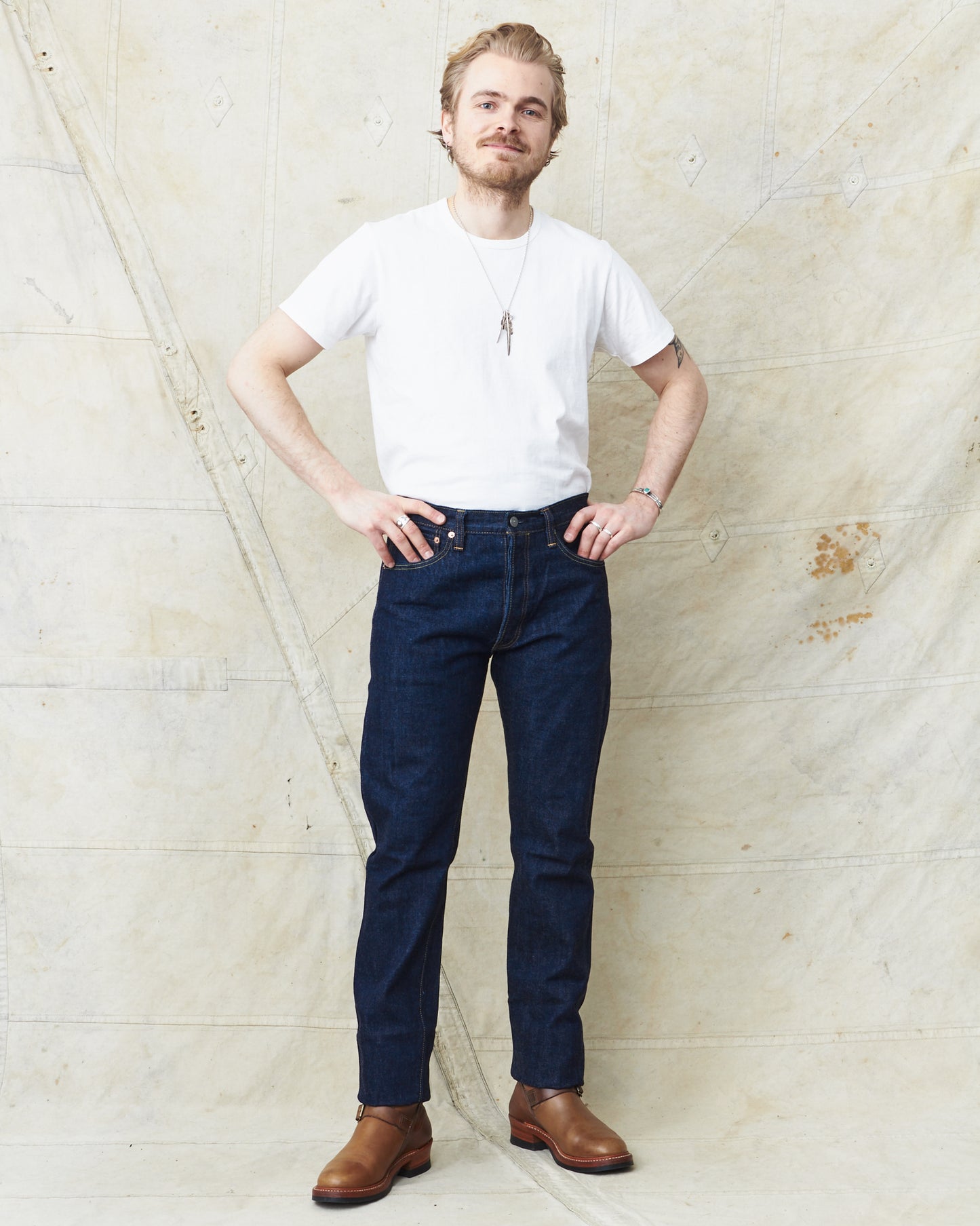 Sugar Cane & Co. Model 2021 Tapered One Wash Jeans SC42021A