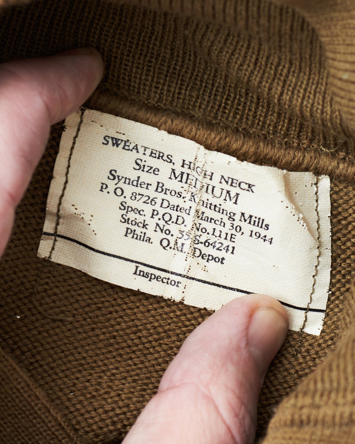 Original Vintage WWII US Army Wool Sweater Size M