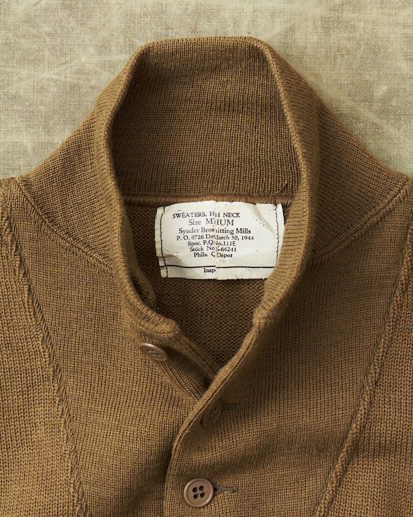 Original Vintage WWII US Army Wool Sweater Size M