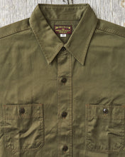 Buzz Rickson's HBT Twill Work Shirt Olive BR29390