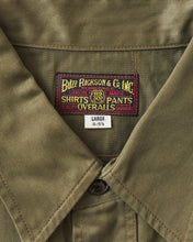 Buzz Rickson's HBT Twill Work Shirt Olive BR29390