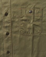 Buzz Rickson's HBT Twill Work Shirt Olive BR29390