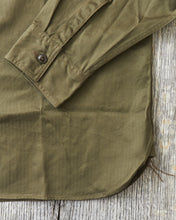 Buzz Rickson's HBT Twill Work Shirt Olive BR29390