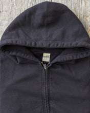 Buzz Rickson's Loopwheel Full Zip Hoodie 4-Needle Black BR65623