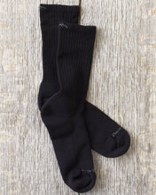 Darn Tough 1657 Black Merino Wool Lifestyle Crew Lightweight Socks