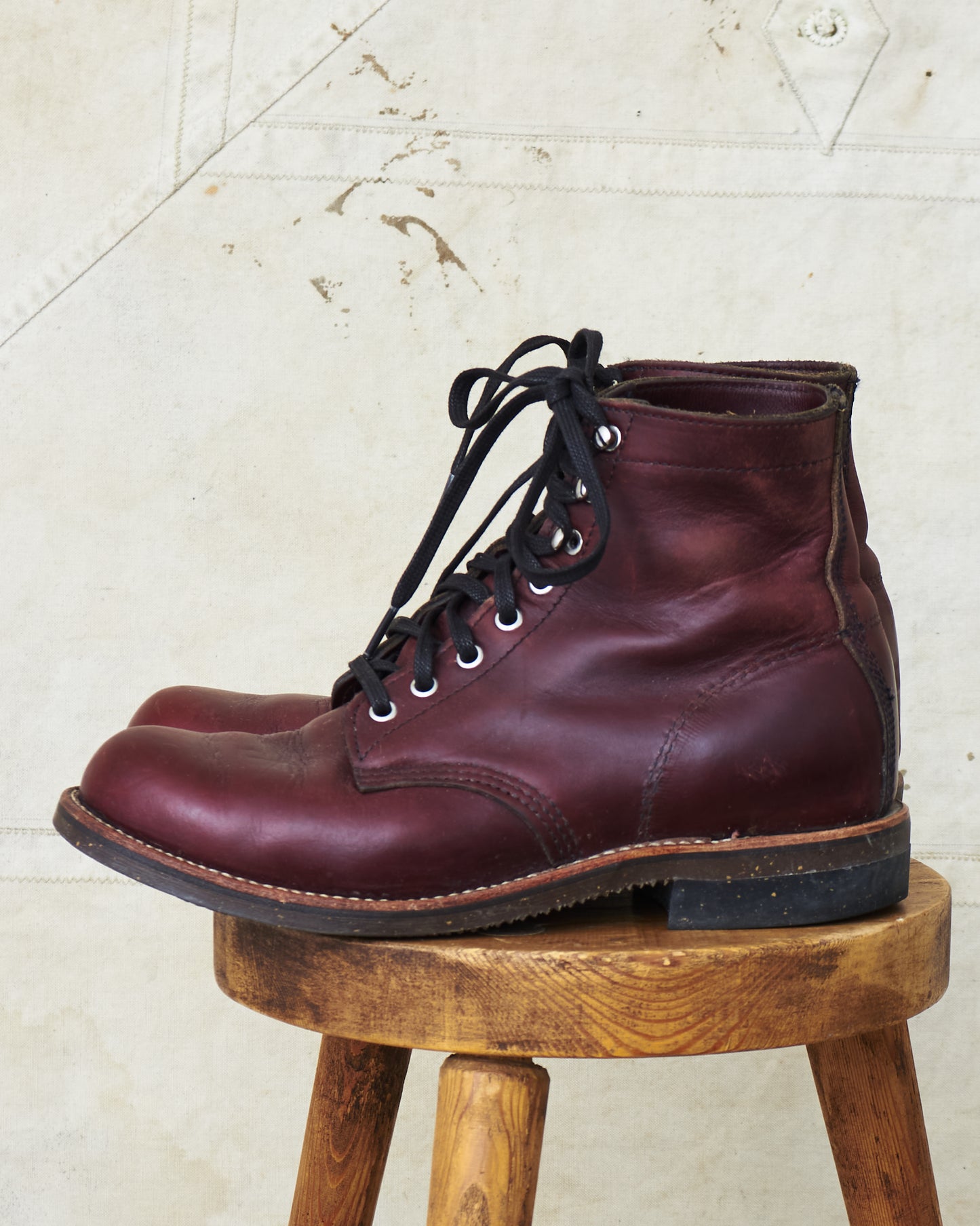 Second Hand Chippewa Service Boots 1939 Burgundy Chromexcel US 8