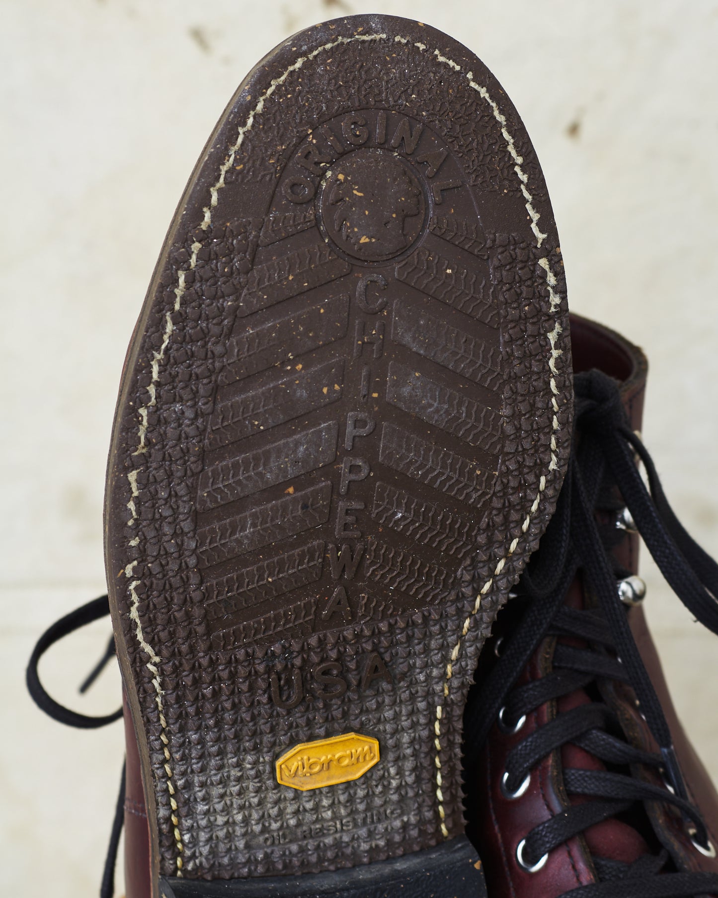 Second Hand Chippewa Service Boots 1939 Burgundy Chromexcel US 8