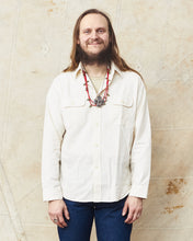 Sugar Cane & Co White Chambray Work Shirt SC27851