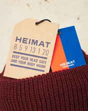 Heimat Wool U Boat Bobble Hat Burgundy