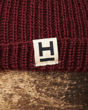 Heimat Wool U Boat Bobble Hat Burgundy