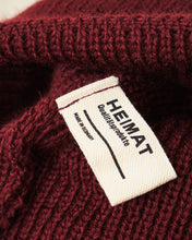 Heimat Wool U Boat Bobble Hat Burgundy