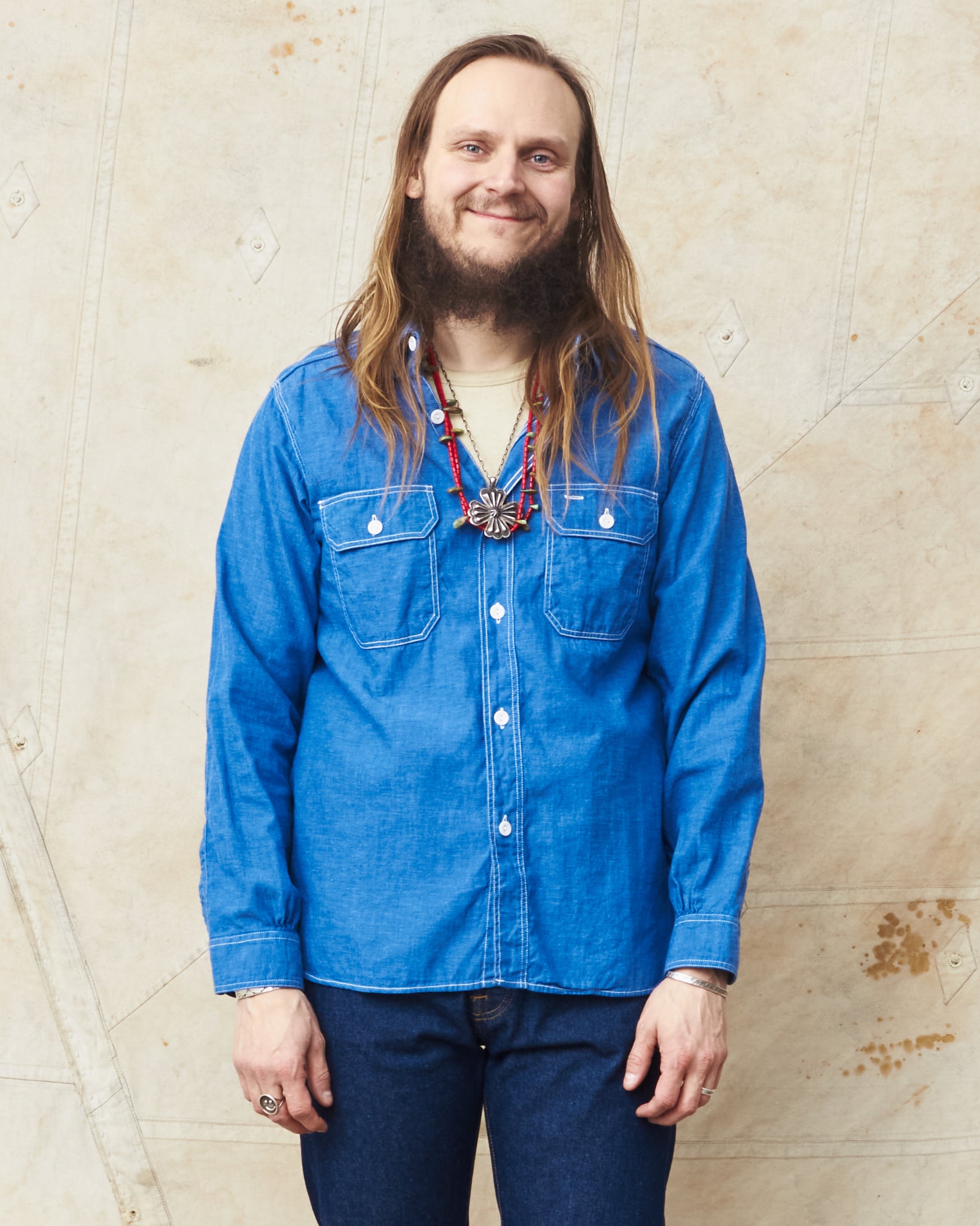 Sugar Cane & Co. Vat Dye Chambray Work Shirt SC25513 – Second Sunrise
