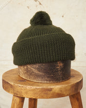 Heimat Wool U Boat Bobble Hat Military Green