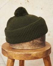 Heimat Wool U Boat Bobble Hat Military Green