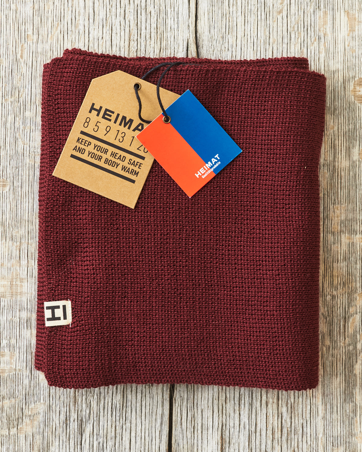 Heimat Wool Schal Burgundy