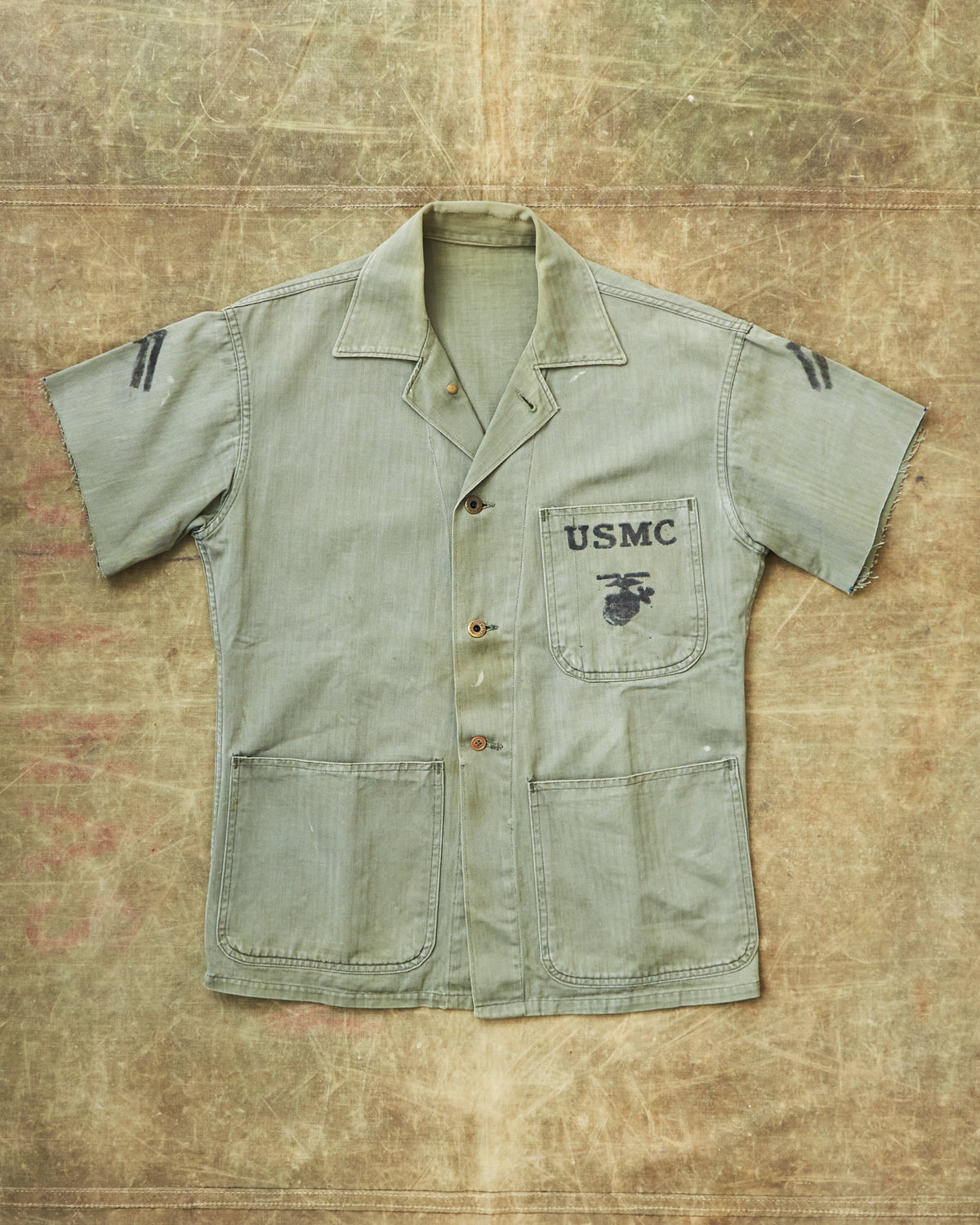 Vintage P-47 Cotton HBT Twill USMC Shirt