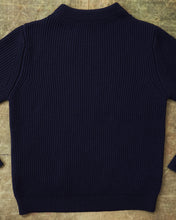 Second Hand Andersen-Andersen Navy Crewneck Sweater 100% Merino Wool Size M