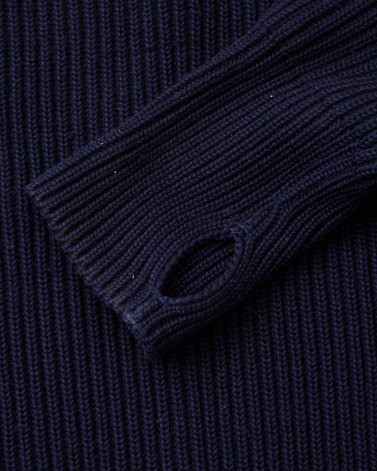 Second Hand Andersen-Andersen Navy Crewneck Sweater 100% Merino Wool Size M