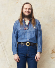 Sugar Cane & Co. Blue Chambray Work Shirt SC27850