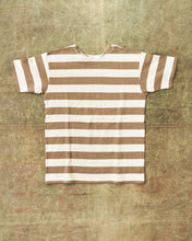 Second Hand Warehouse & Co. Short Sleeve Stripe T-shirt  Khaki / Off White Size 38