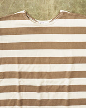 Second Hand Warehouse & Co. Short Sleeve Stripe T-shirt  Khaki / Off White Size 38