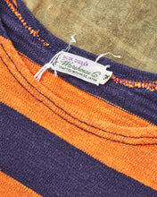 Second Hand Warehouse & Co. Short Sleeve Stripe Pocket T-shirt Egg Plant / Orange Size 36