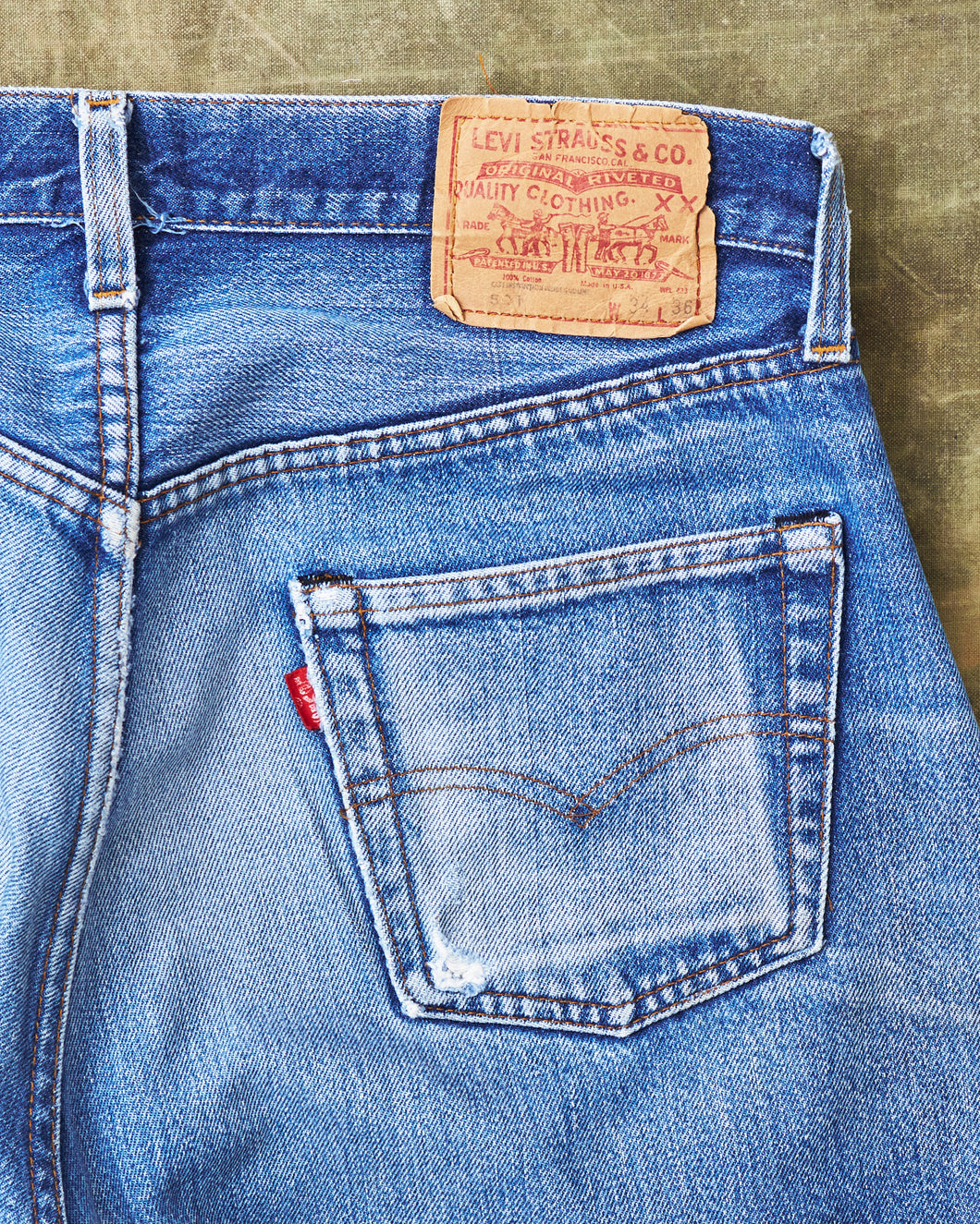 Vintage Original Late 1970's / Early 1980's Levi's 501 Red Line Selved ...