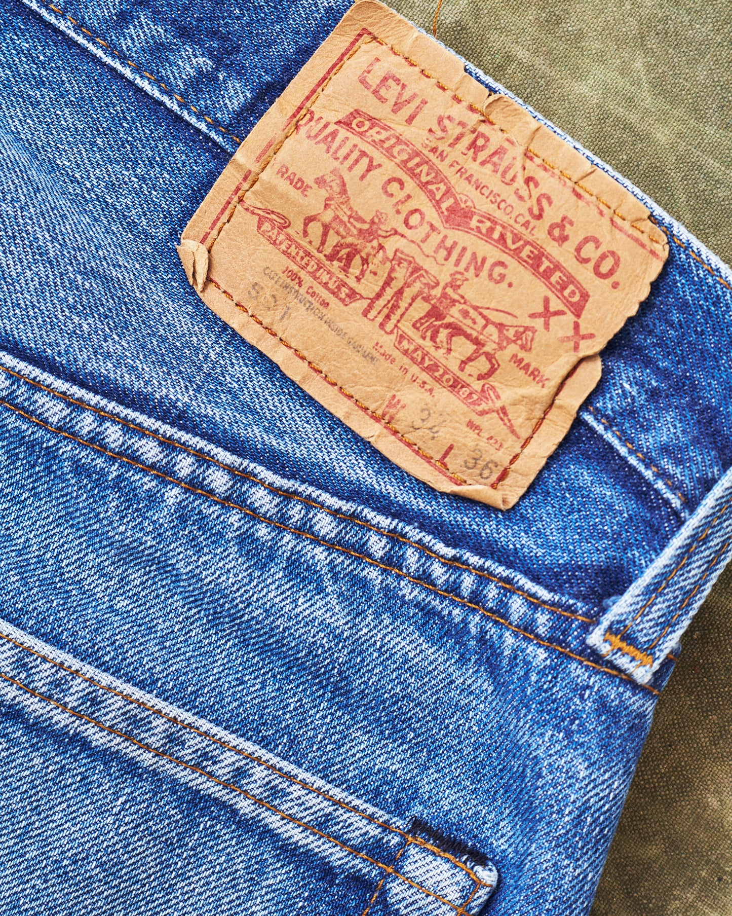 Vintage Original Late 1970's / Early 1980's Levi's 501 Red Line Selvedge Jeans W 34