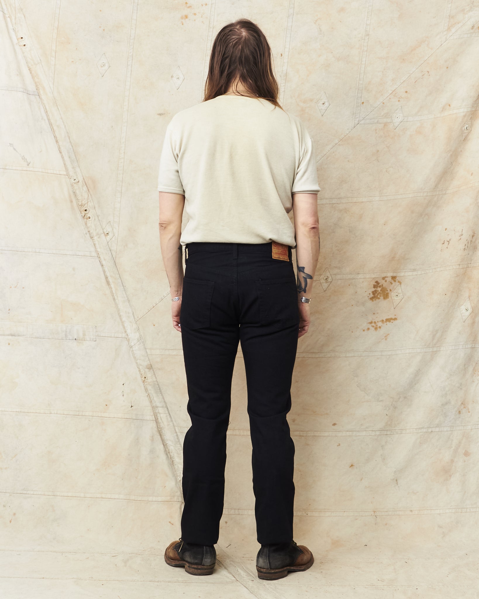 Sugar Cane & Co. Lot 470 Type 3 Slim Fit One Wash Black Jeans