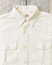 Sugar Cane & Co White Chambray Work Shirt SC27851