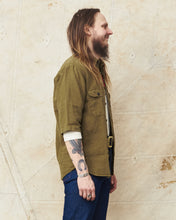 Indigofera Delray Shirt Linen Canvas Military Olive