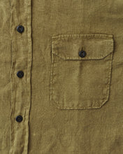 Indigofera Delray Shirt Linen Canvas Military Olive