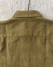 Indigofera Delray Shirt Linen Canvas Military Olive