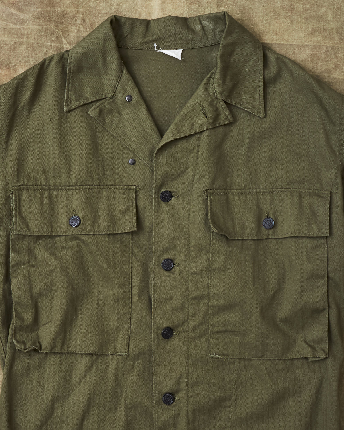 Vintage WW2 US Army HBT 13 Stars Buttons Combat Shirt / Jacket Size 36R