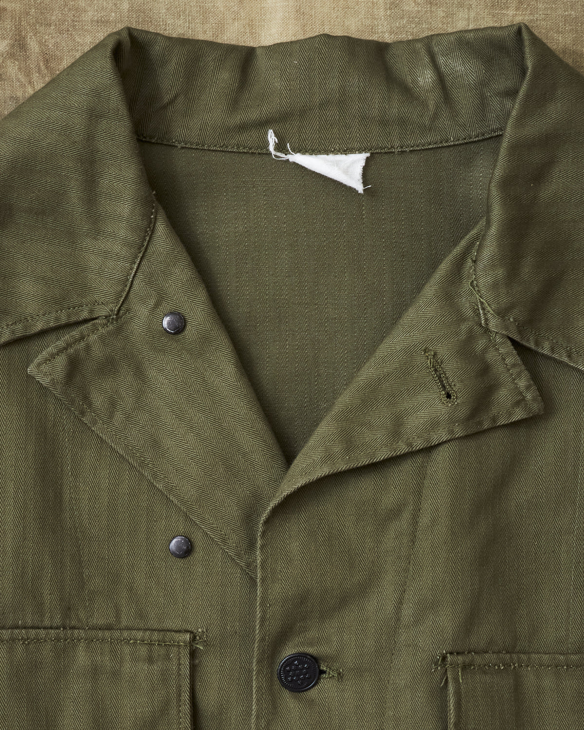 Vintage WW2 US Army HBT 13 Stars Buttons Combat Shirt / Jacket Size 36R