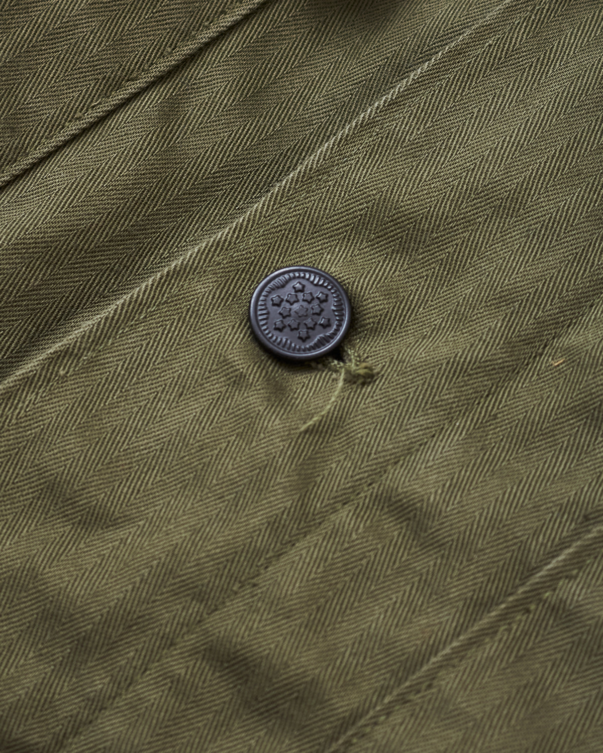 Vintage WW2 US Army HBT 13 Stars Buttons Combat Shirt / Jacket Size 36R