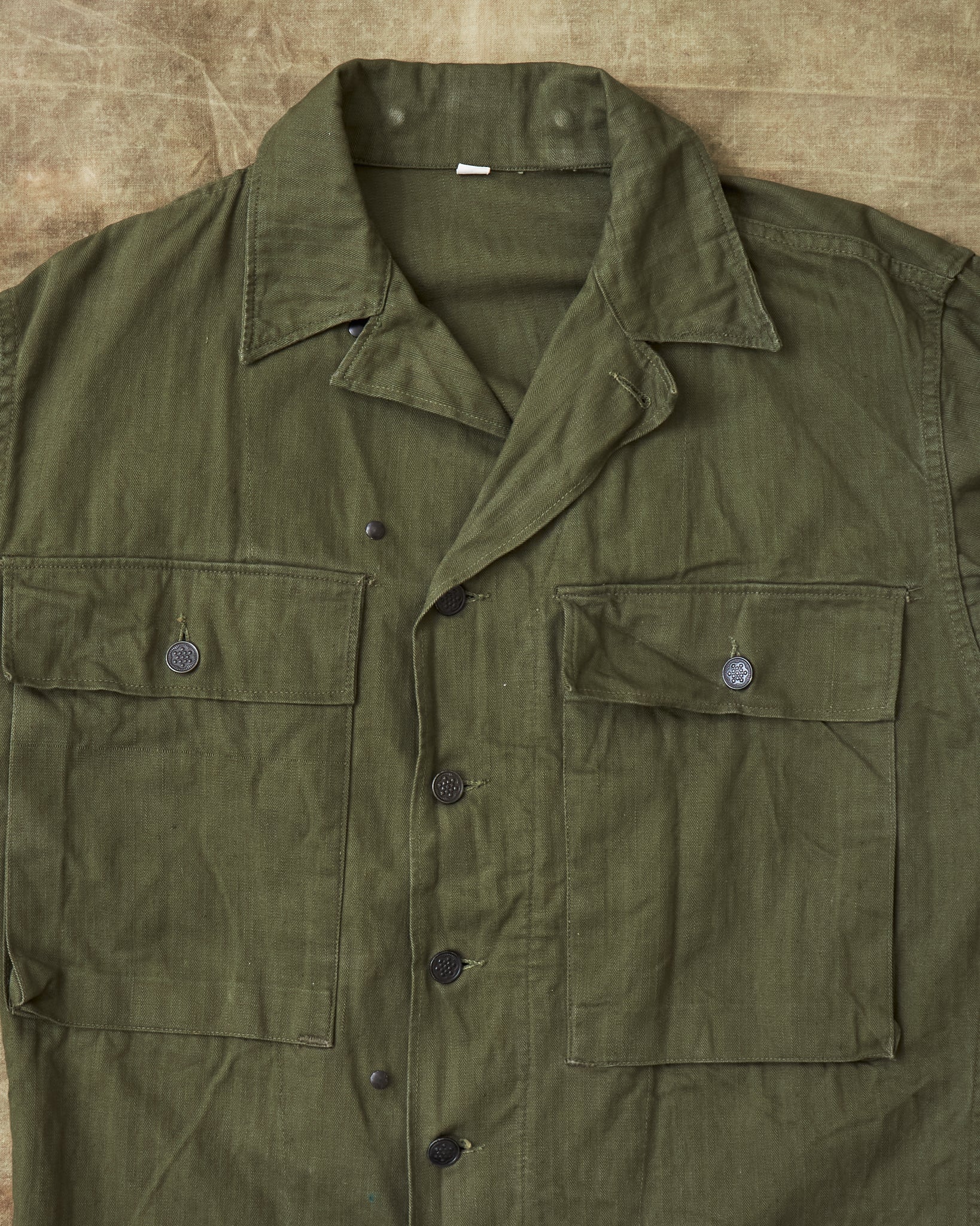 50s vintage 13スターボタン　shirt jacket Vintage WW2 US Army HBT 13 Stars Buttons Combat Shirt
