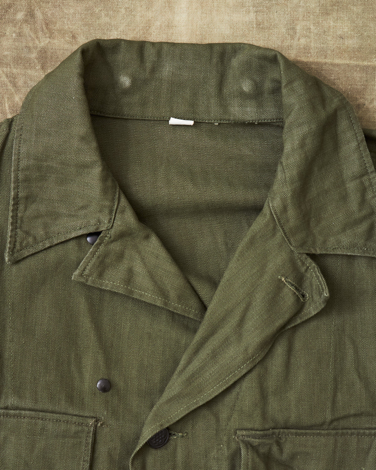 Vintage WW2 US Army HBT 13 Stars Buttons Combat Shirt / Jacket Size 34R