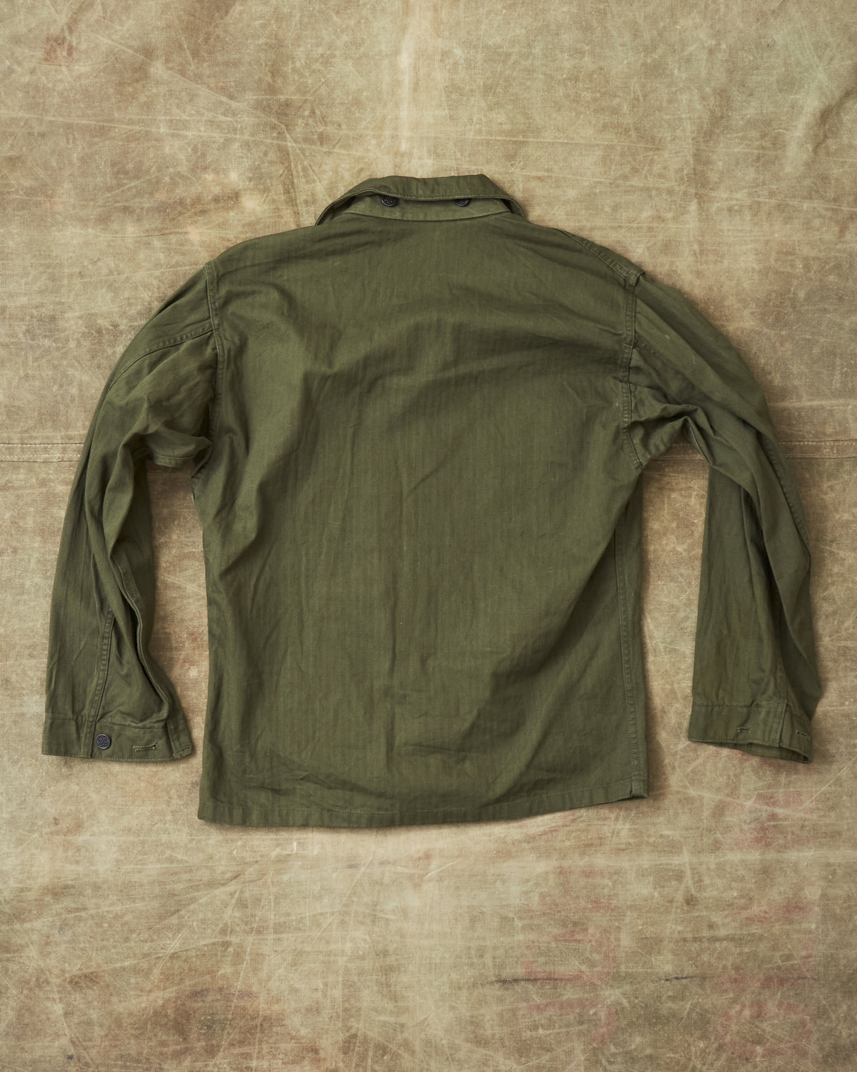 Vintage WW2 US Army HBT 13 Stars Buttons Combat Shirt / Jacket Size 34R