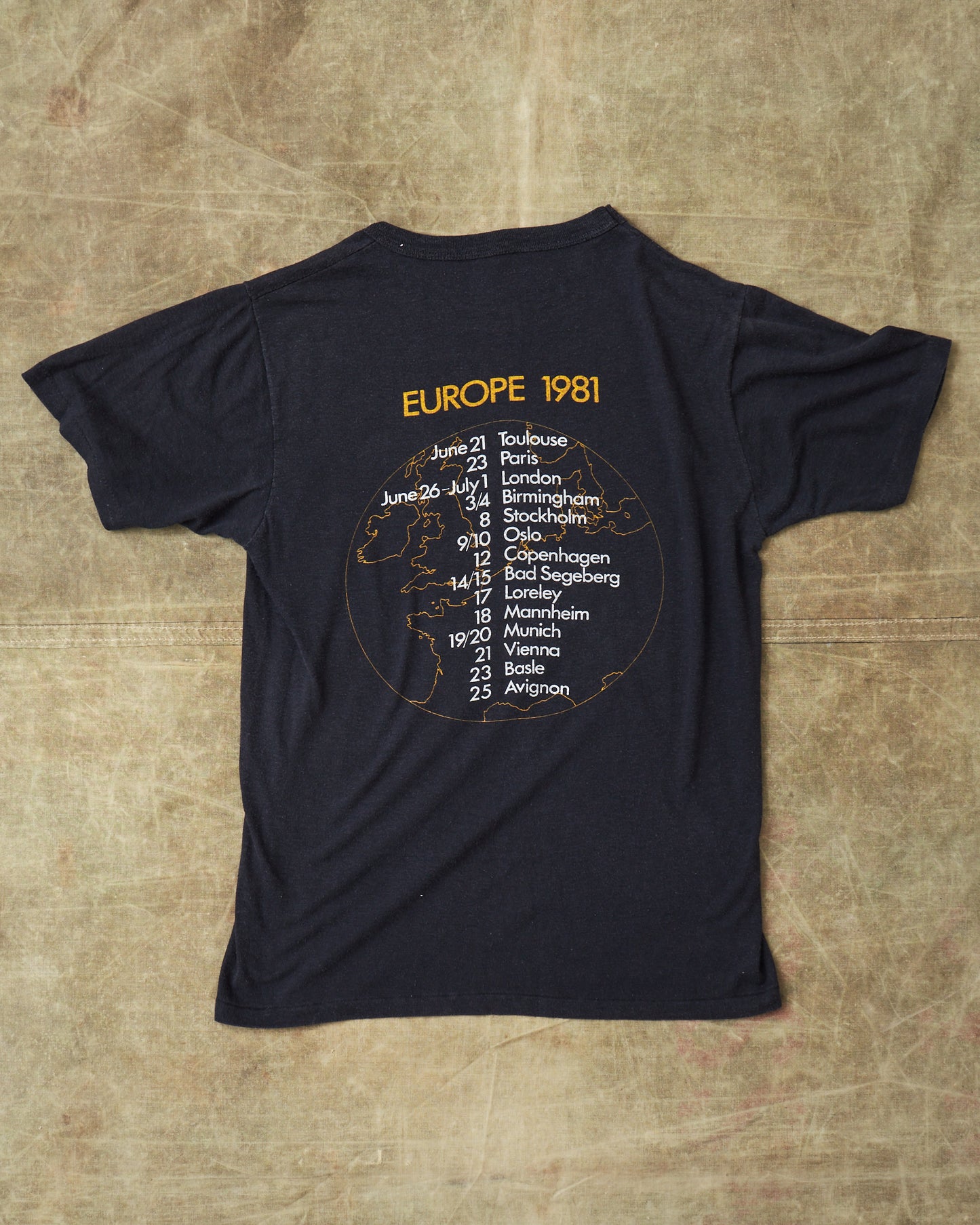 Vintage Bob Dylan European Concert Tour 1981 T-Shirt