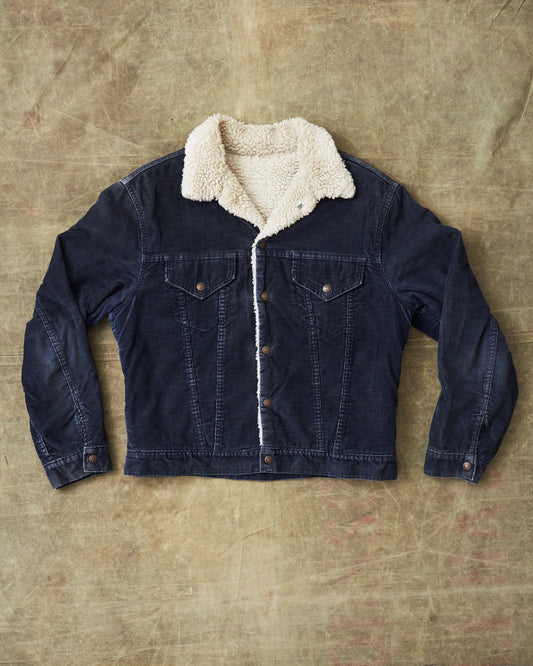 Vintage Levi's Corduroy  Sherpa Trucker Jacket Navy Medium