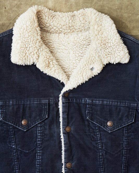 Vintage Levi's Corduroy  Sherpa Trucker Jacket Navy Medium