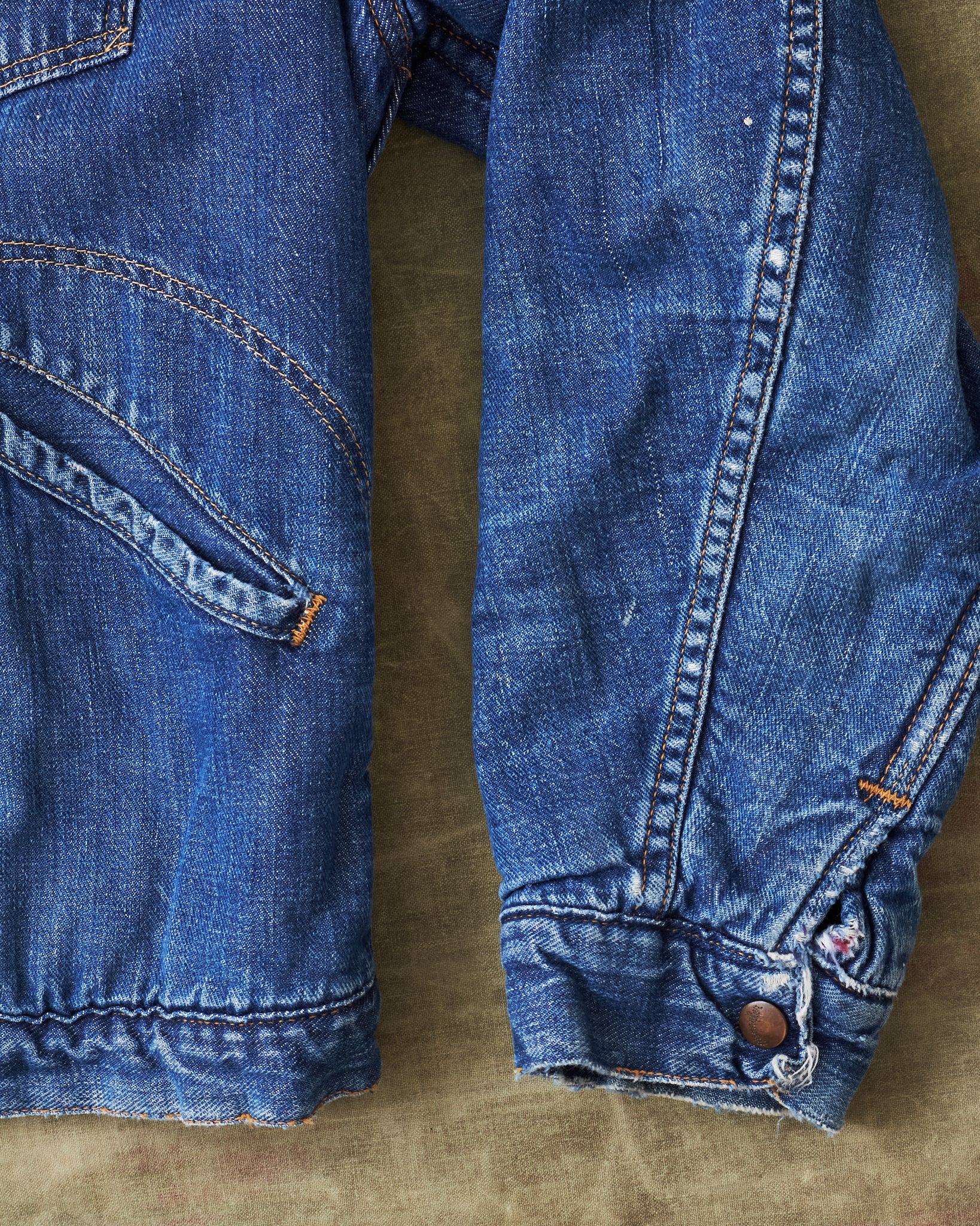 Vintage 60's Wrangler Blue Bell Blanket Lined Denim Jacket Size 42