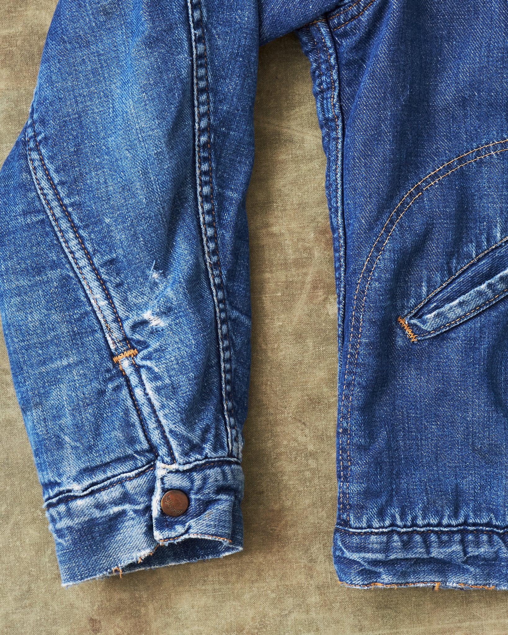 Vintage 60's Wrangler Blue Bell Blanket Lined Denim Jacket Size 42