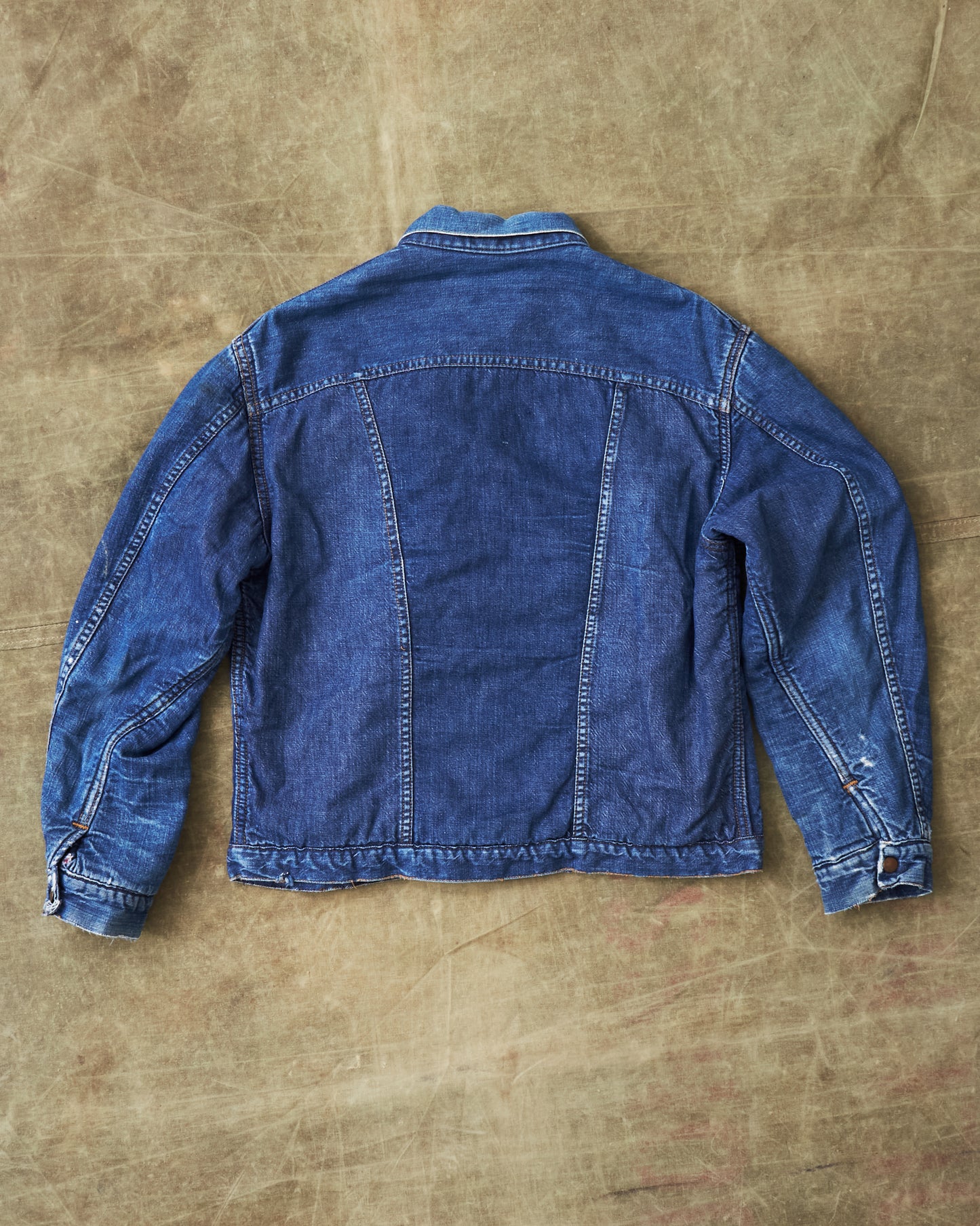 Vintage 60's Wrangler Blue Bell Blanket Lined Denim Jacket Size 42