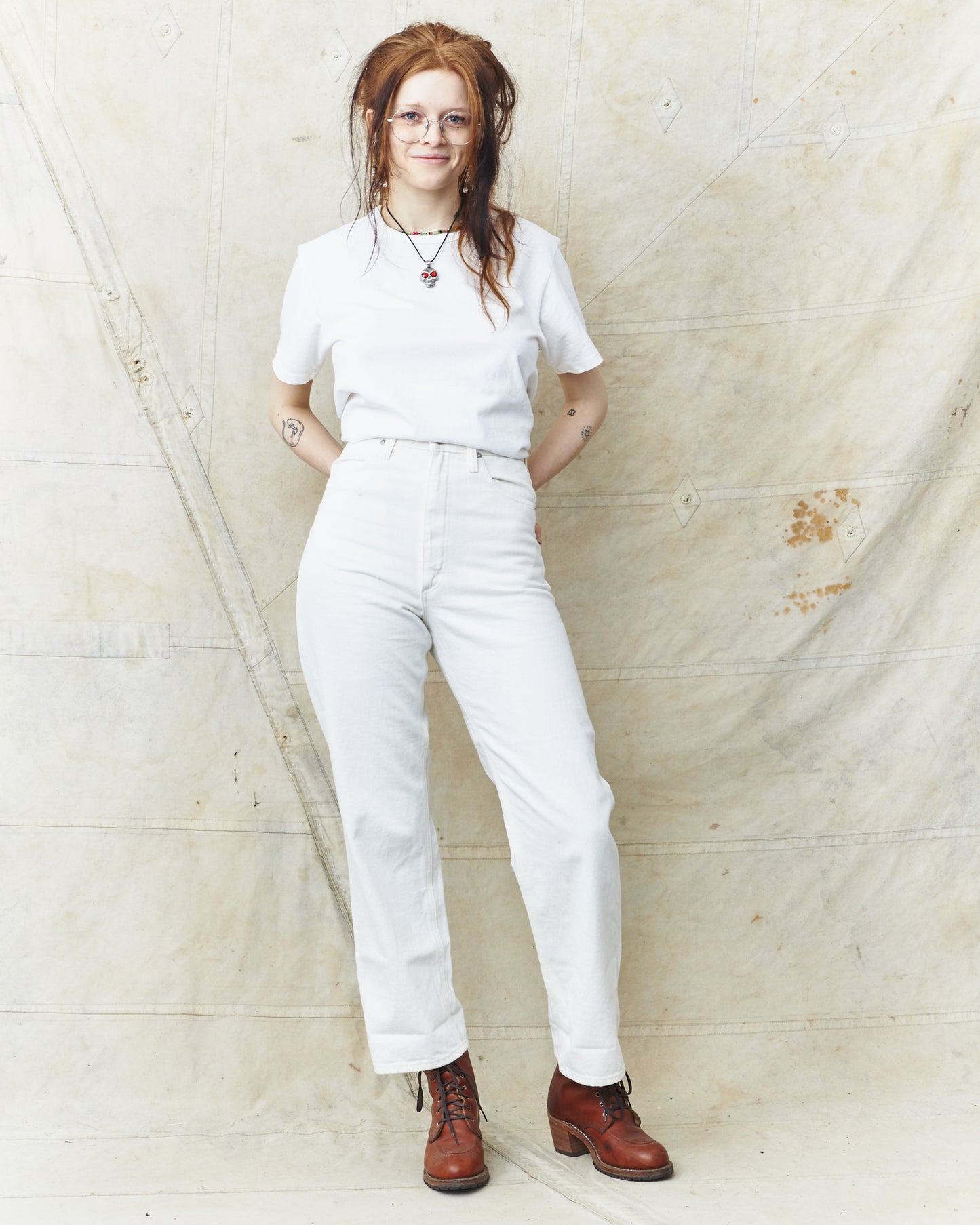 OrSlow Women's Jasmine Curved Seam Jeans White