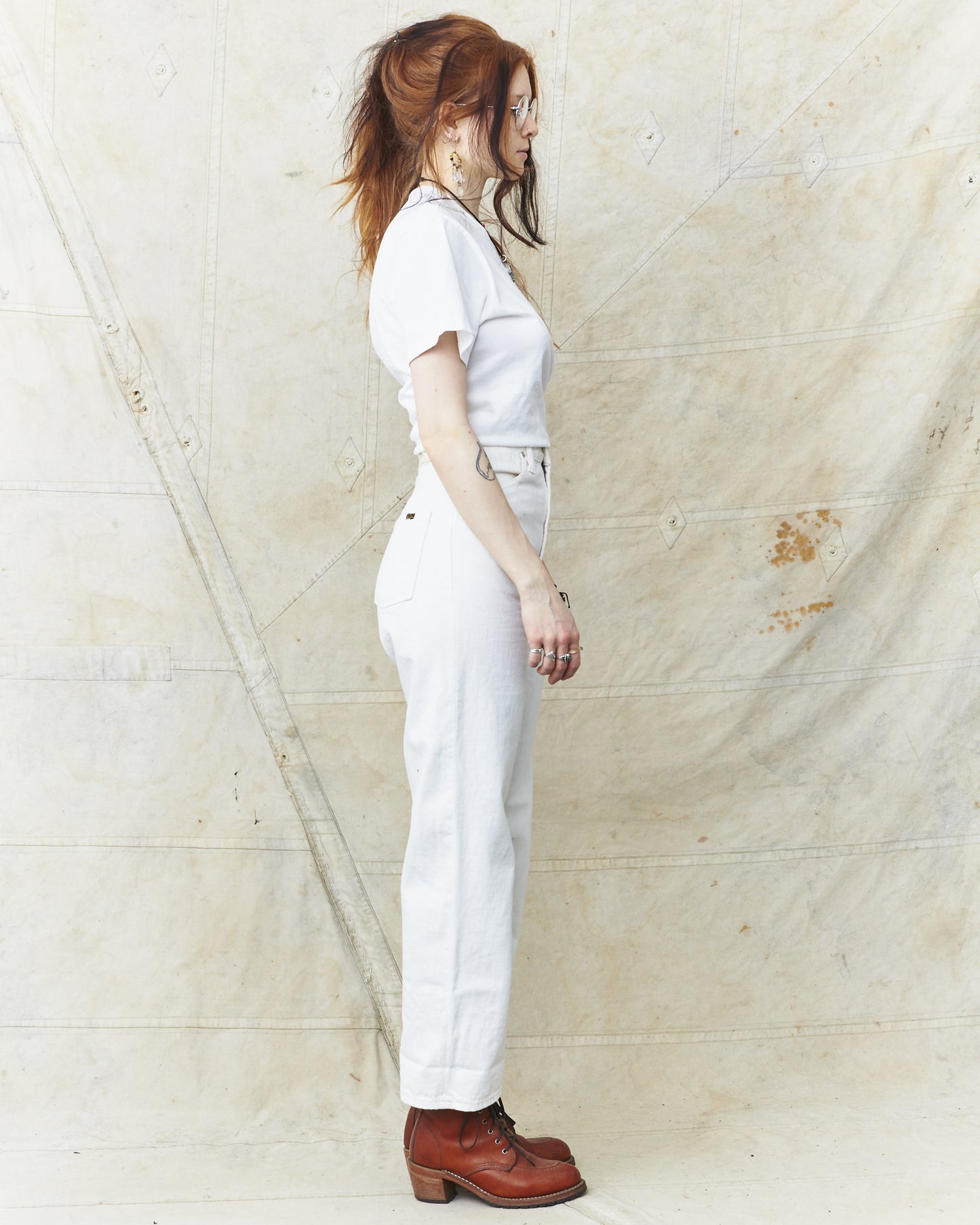 OrSlow Women's Jasmine Curved Seam Jeans White