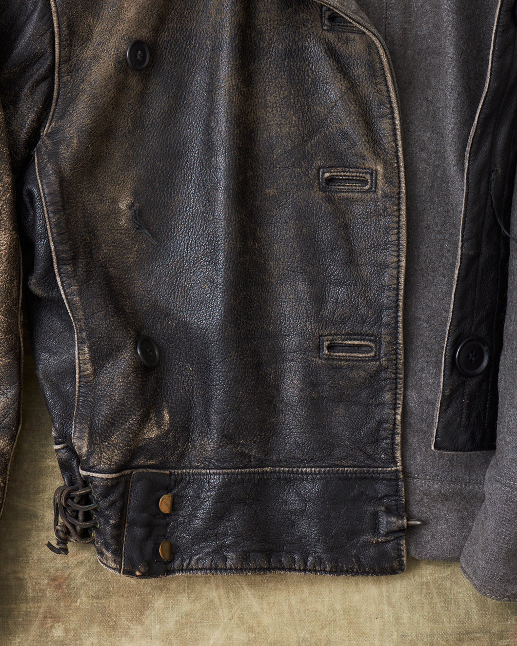 Vintage Swedish Army Dispatch Riders Leather Jacket