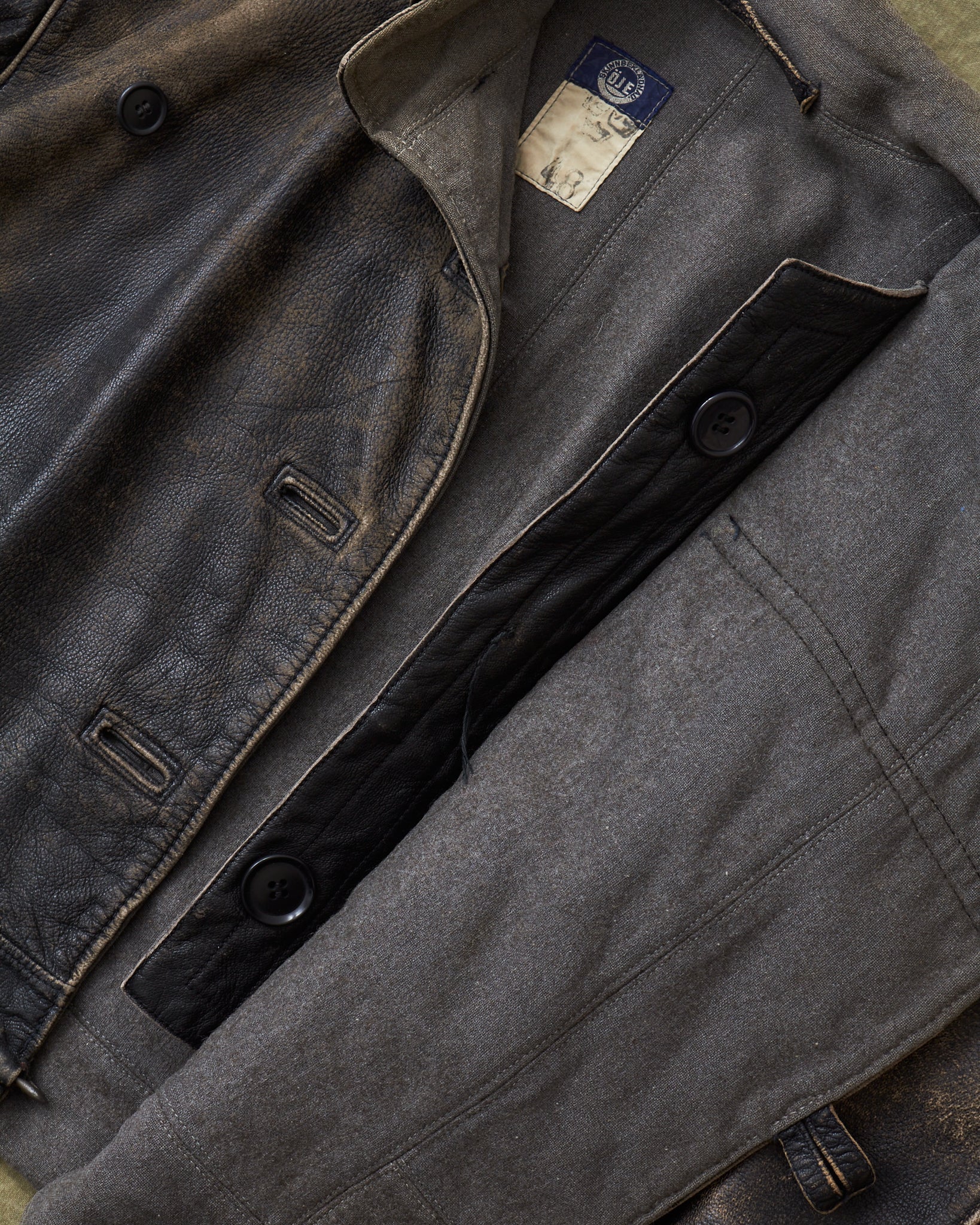 Vintage Swedish Army Dispatch Riders Leather Jacket